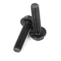 1 inch*35mm hex flange head bolts B18.2.2 carbon steel black 45# mild steel with serrated stainless steel 304 316 zinc plated